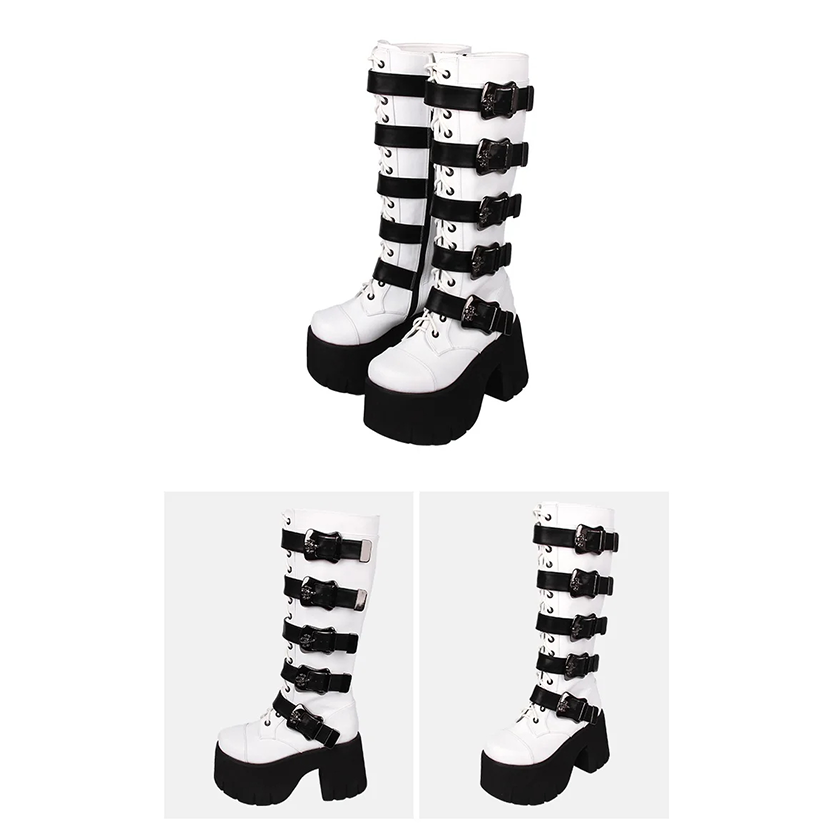 Funki Findz | Boots | Women's Harajuku Wide Buckle Boots