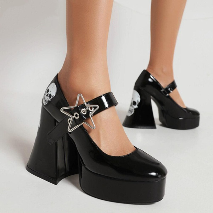 Funki Findz | Shoes | Women's Star Buckle Chunky Platforms