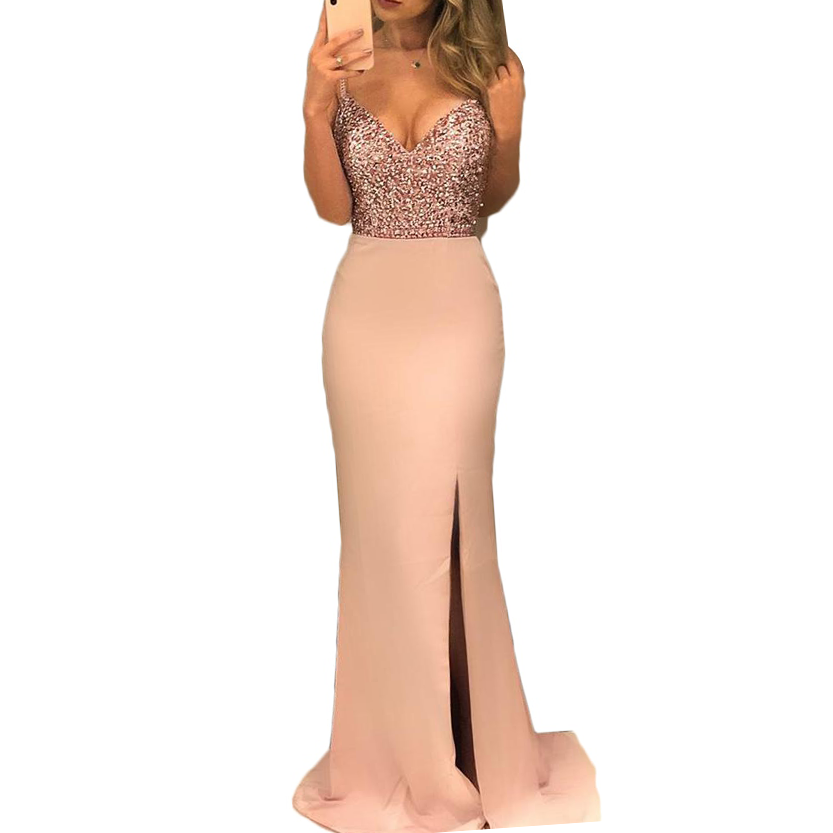 Funki Findz | Dresses | Women's Long Sequin Prom Party Dress