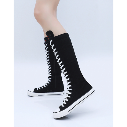Funki Findz | Boots | Women's High Top Lace Up Canvas Boots