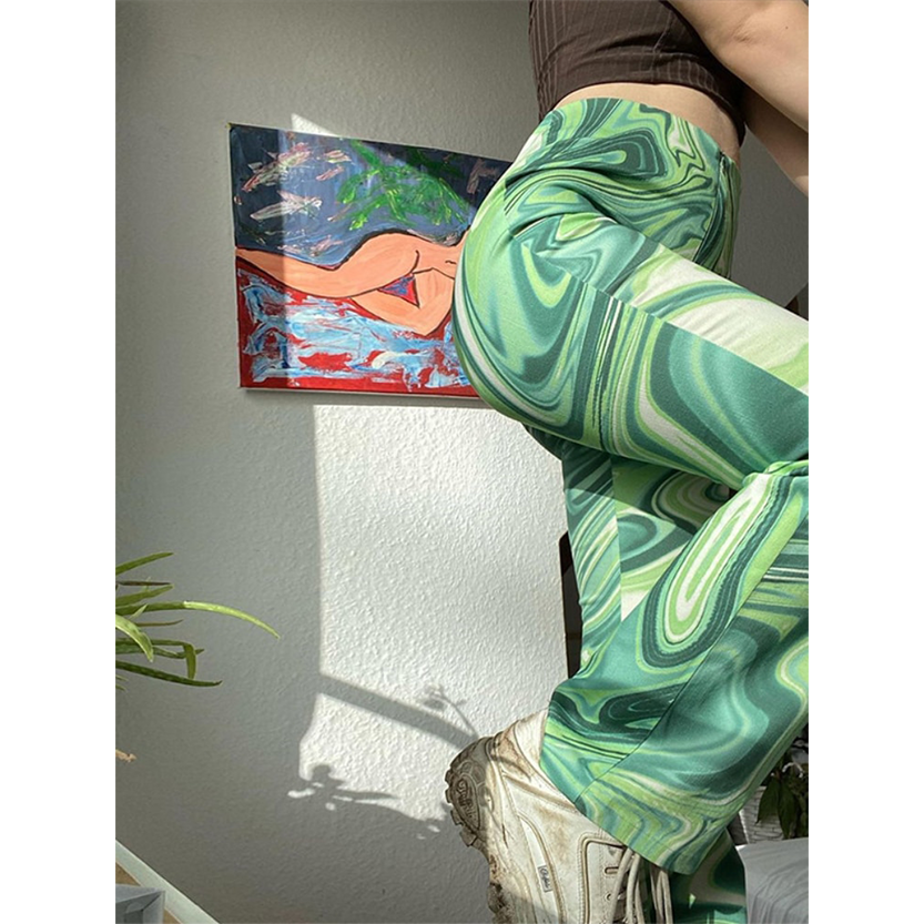 Funki Findz | Pants | Women's Ripple Print Flared Bell Bottoms