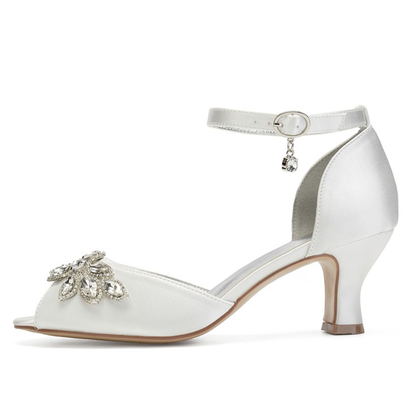 Funki Findz | Shoes | Women's Satin Crystal Wedding Sandals