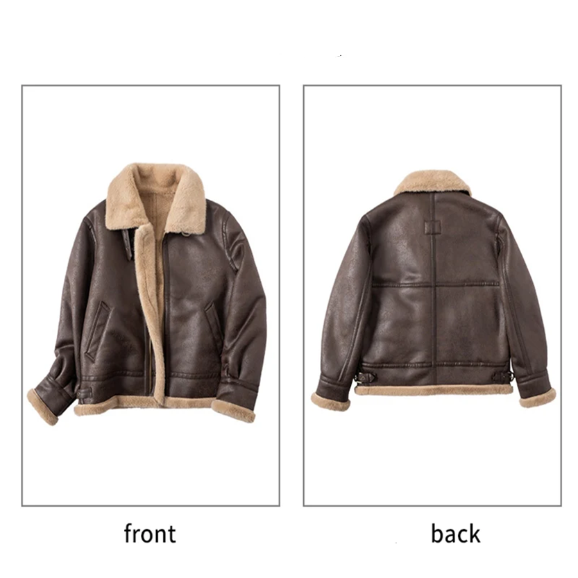 Funki Findz | Jackets | Men's Faux Leather Fleece Winter Jacket