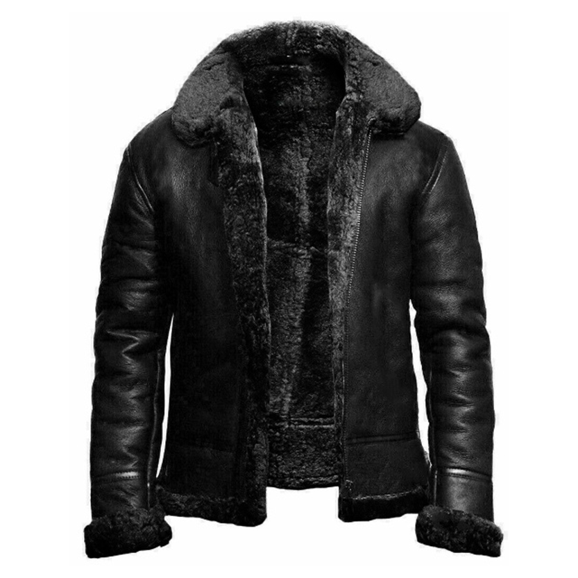 Funki Findz | Jackets | Men's Faux Fur Faux Leather Flight Jacket
