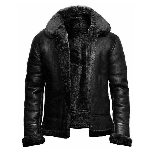 Funki Findz | Jackets | Men's Faux Fur Faux Leather Flight Jacket