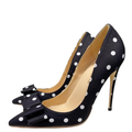 Funki Findz | Shoes | Women's Polka Dot Bowknot Satin Stilettos