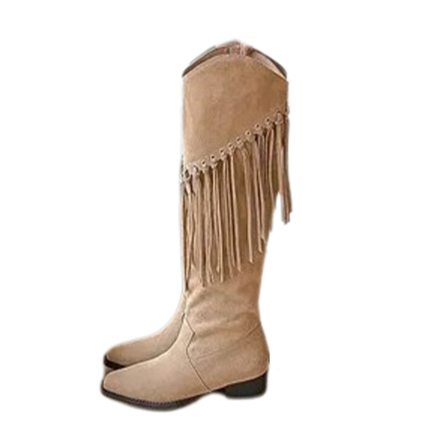 Funki Findz | Boots | Women's Suede Leather Fringe Boots