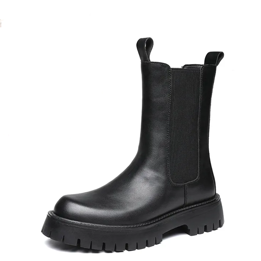 Funki Findz | Boots | Men's Lace Up Mid-Calf Biker Boots