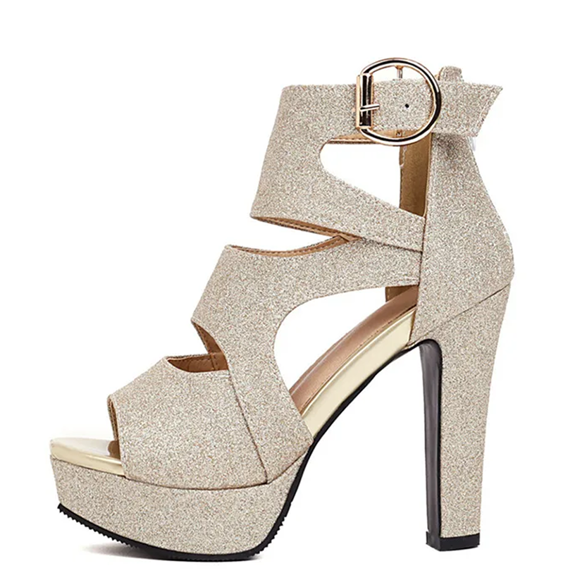 Funki Findz | Shoes | Women's Glitter Gladiator Platform Sandals
