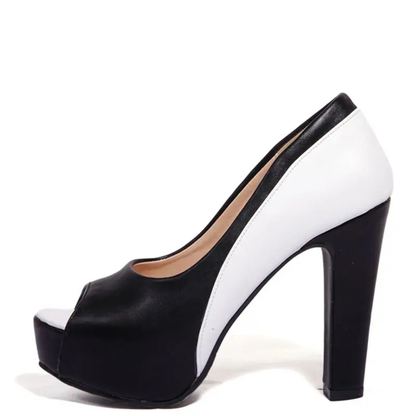 Funki Findz | Shoes | Women's Formal 2 Toned Block Heel Shoes