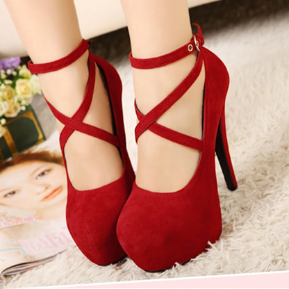 Funki Findz | Shoes | Women's Criss Cross Ankle Strap Platforms