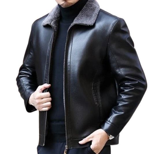 Funki Findz | Jackets | Men's Leather Fleece Lined Short Jackets
