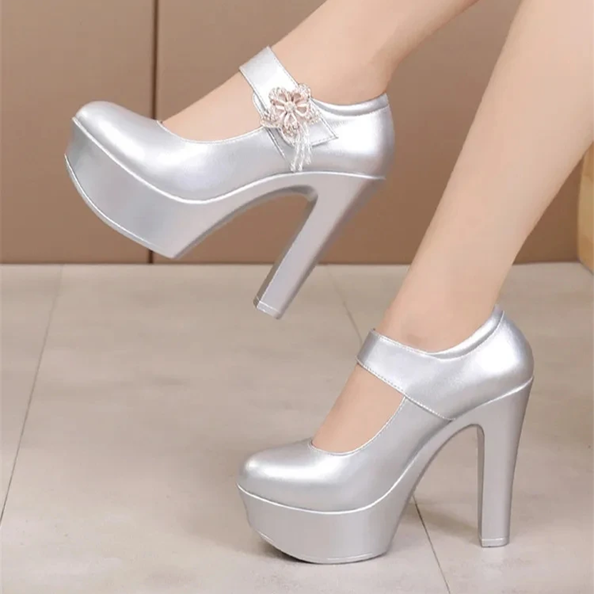 Funki Findz | Shoes | Women's Flower Buckle Mary Janes Heels