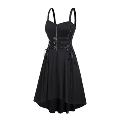 Funki Findz | Dresses | Women's Gothic Punk Strappy Midi Dress