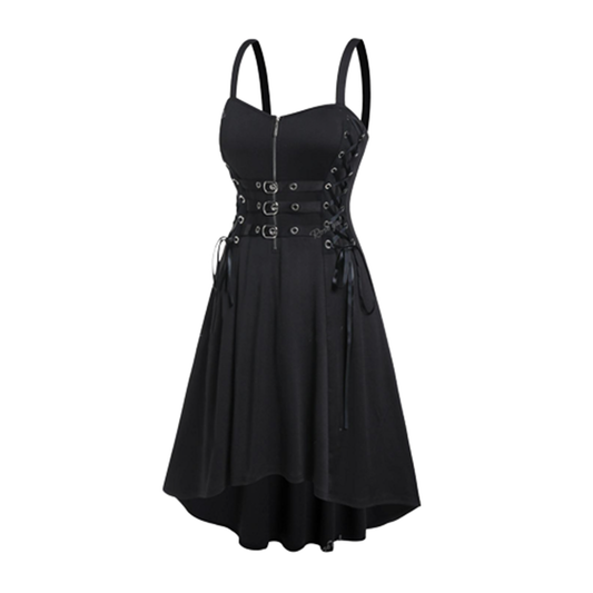 Funki Findz | Dresses | Women's Gothic Punk Strappy Midi Dress