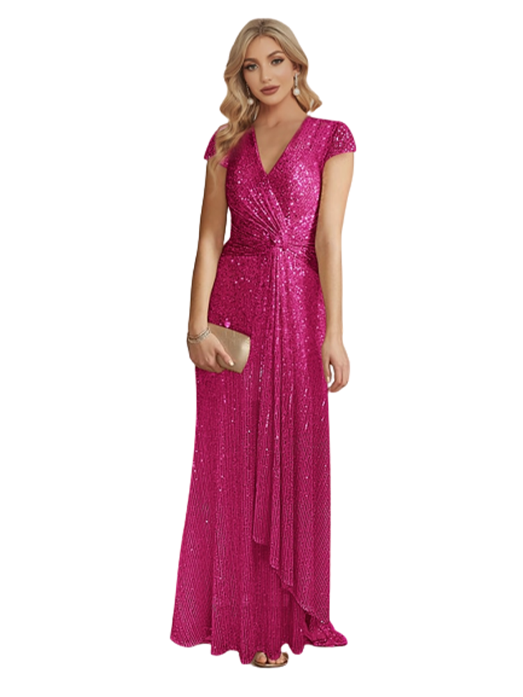 Funki Findz | Dresses | Women's Elegant Long Sequin Dress