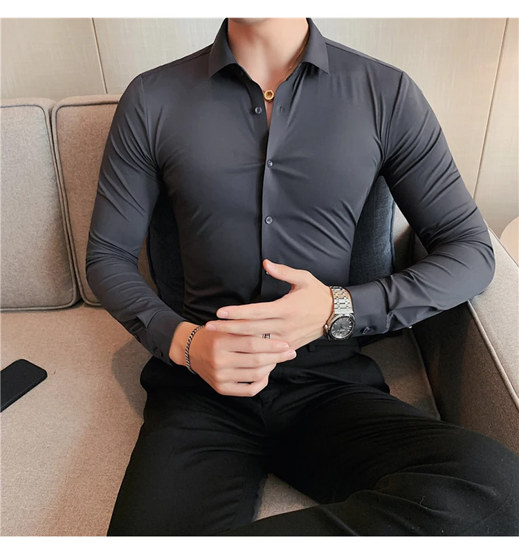 Funki Findz | Shirts | Men's Slim Fit British Style Dress Shirt 7XL