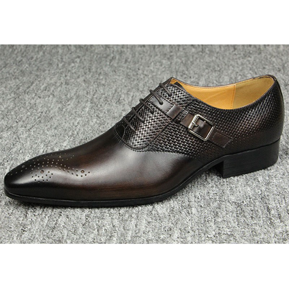 Funki Findz | Shoes | Men's Luxury Leather Brogue Dress Shoe