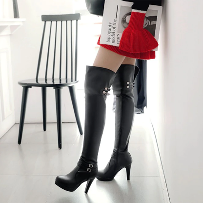 Funki Findz | Boots | Women's Thigh High Platform Stiletto Boots