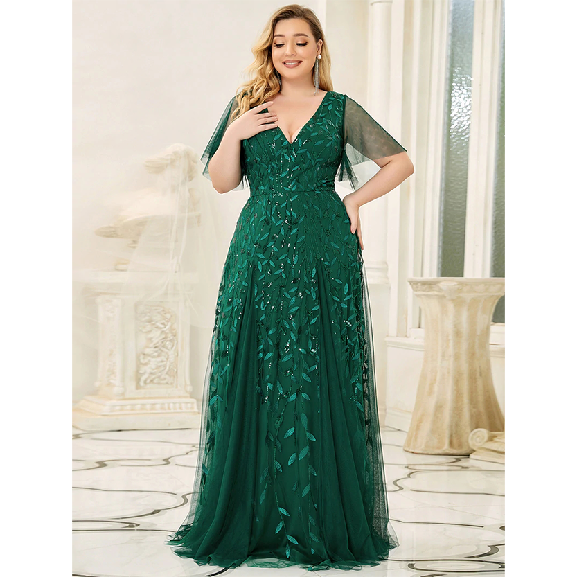 Funki Findz | Dresses | Women's Long Sequin Lace Formal Dress