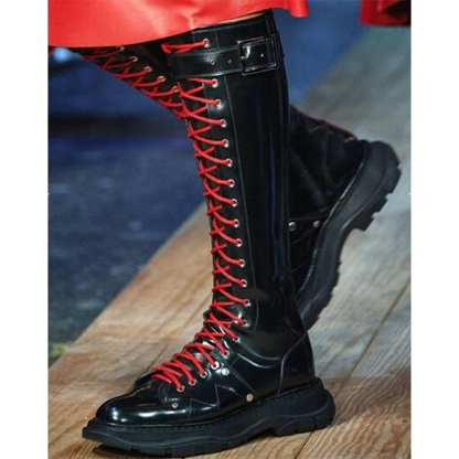 Funki Findz | Boots | Women's White Knee High Lace Up Boots
