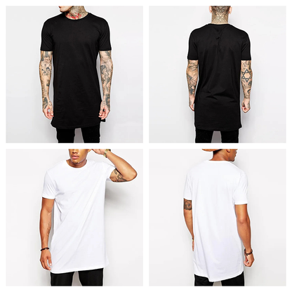 Funki Findz | Shirts | Men's Gothic Short Sleeved Long T-Shirt