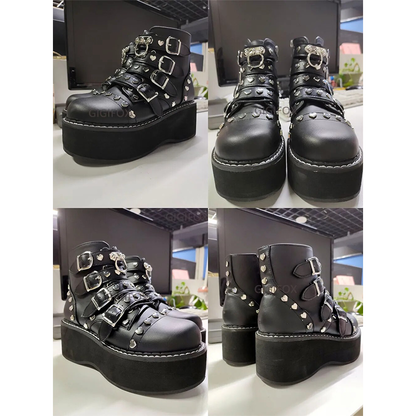Funki Findz | Boots | Women's Platform Gothic Ankle Boots