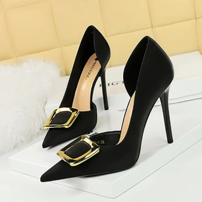 Funki Findz | Shoes | Women's Square Buckle Cut Out Pumps