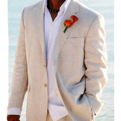 Funki Findz | Suits | Men's 2 Pcs Linen Beach Wedding Suit