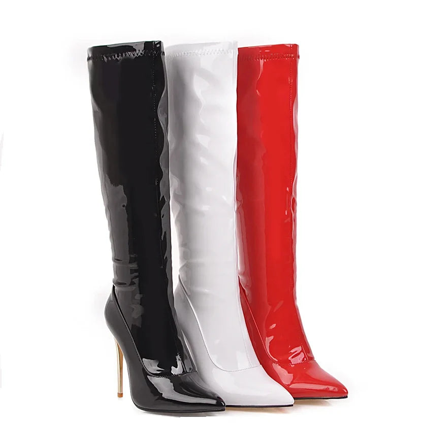 Funki Findz | Boots | Women's Sexy High Zipper Stiletto Boots