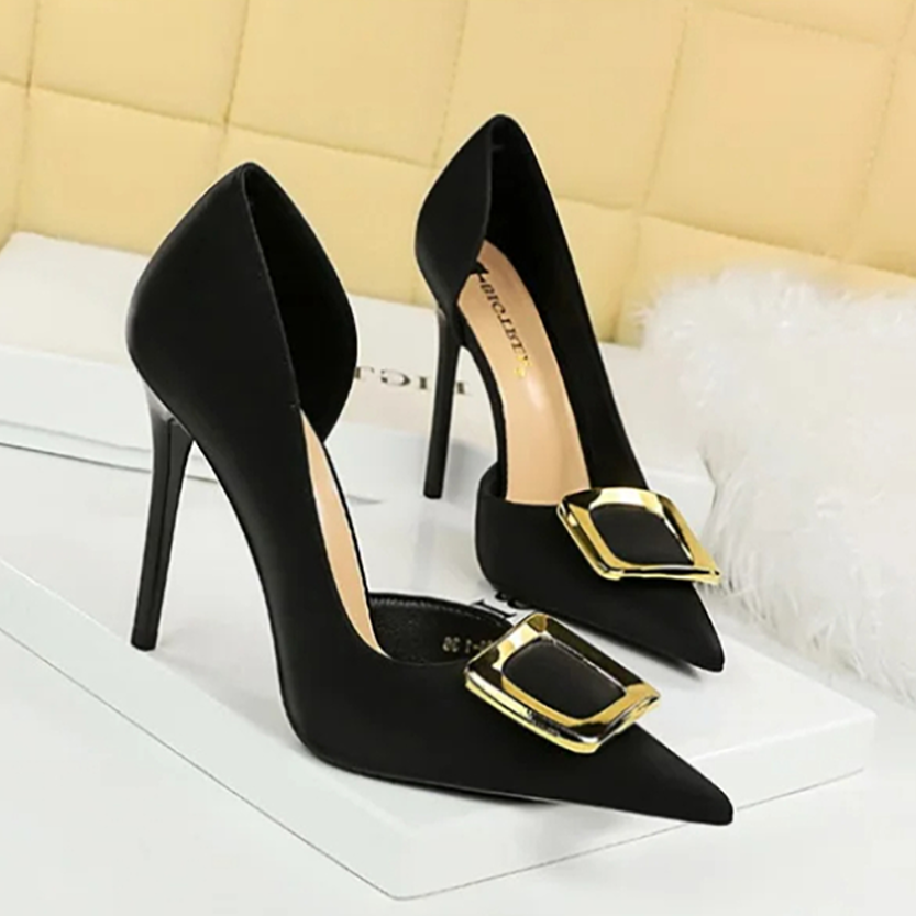 Funki Findz | Shoes | Women's Square Buckle Cut Out Pumps