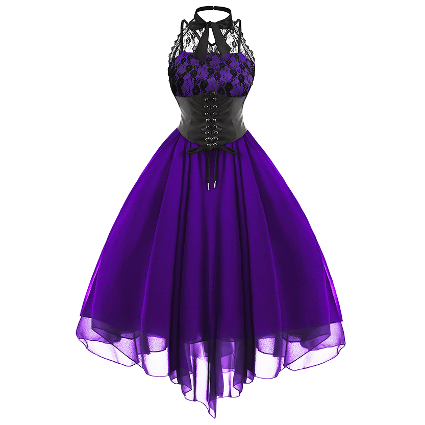 Funki Findz | Dresses | Women's Gothic Punk Lace Party Dress