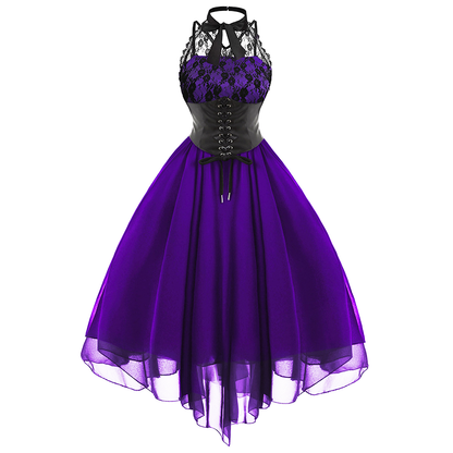 Funki Findz | Dresses | Women's Gothic Punk Lace Party Dress