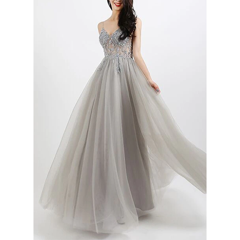Funki Findz | Dresses | Women's Strappy Full Length Ball Dress