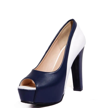 Funki Findz | Shoes | Women's Formal 2 Toned Block Heel Shoes