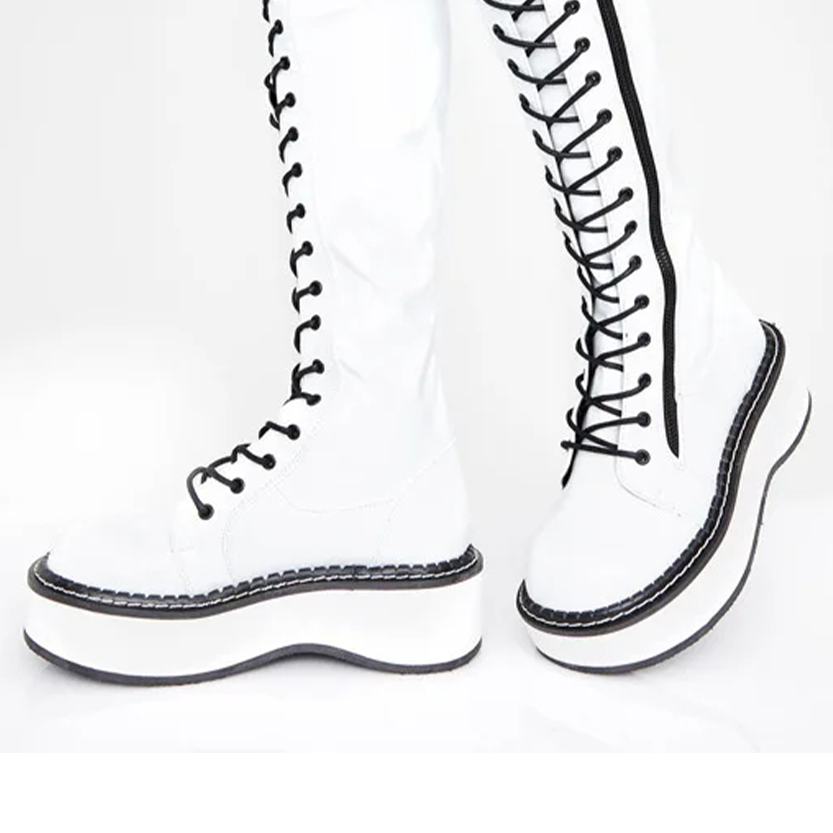 Funki Findz | Boots | Women's Over Knee Lace Up Platform Boot