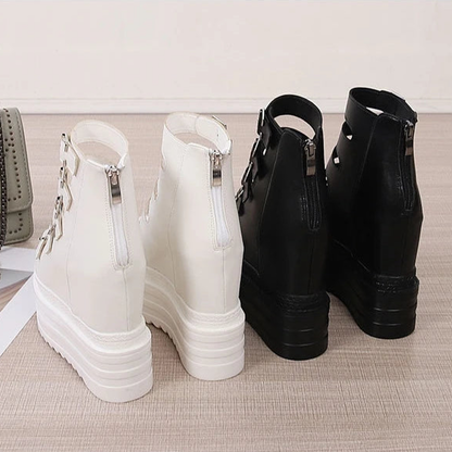 Funki Findz | Shoes | Women's Goth Buckle Strap Wedge Sandal