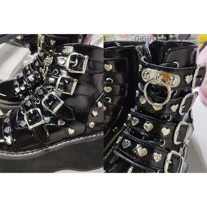 Funki Findz | Boots | Women's Platform Gothic Ankle Boots