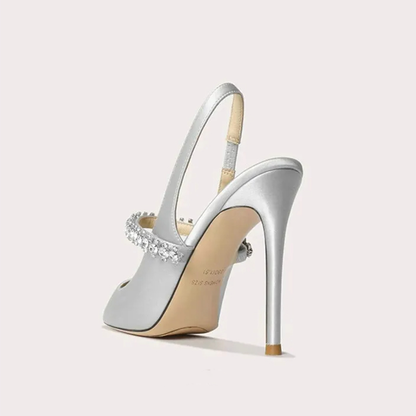Funki Findz | Shoes | Women's Luxury Diamante Satin Stilettos