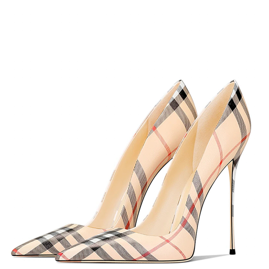 Funki Findz | Shoes | Women's Elegant Luxury Plaid High Stilettos