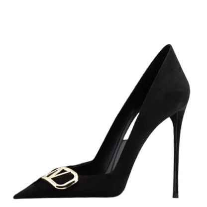 Funki Findz | Shoes | Women's Black Suede Buckled Stilettos