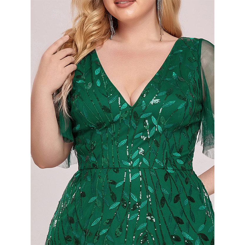 Funki Findz | Dresses | Women's Long Sequin Lace Formal Dress