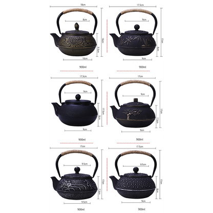 Funki Findz | Teapots | Japanese Style Cast Iron Teapot + Infuser 900ml