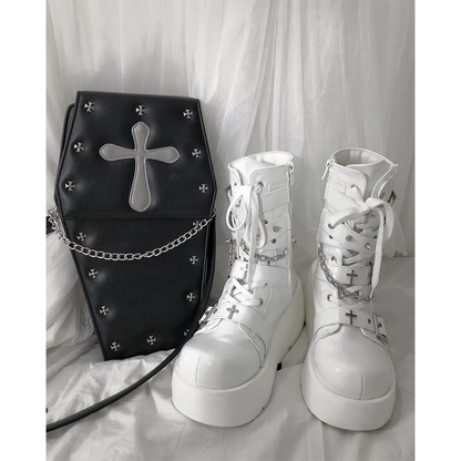 Funki Findz | Boots | Women's Gothic Platform Wedge Boots
