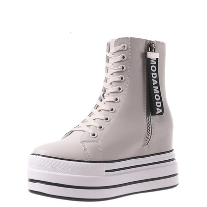Funki Findz | Boots | Women's Platform Zip Ankle Boot Sneakers