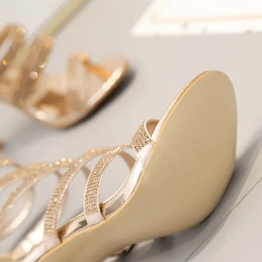 Funki Findz | Shoes | Women's Mid-calf Bling Gladiator Sandals