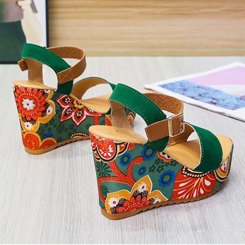 Funki Findz | Shoes | Women's Floral Platform Wedge Sandals
