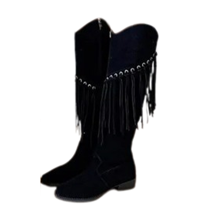Funki Findz | Boots | Women's Suede Leather Fringe Boots