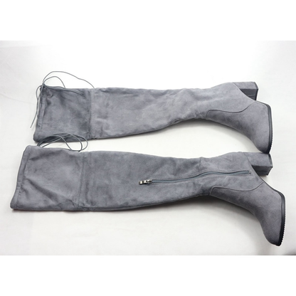 Funki Findz | Boots | Women's Thigh High Square Mid Heel Boots