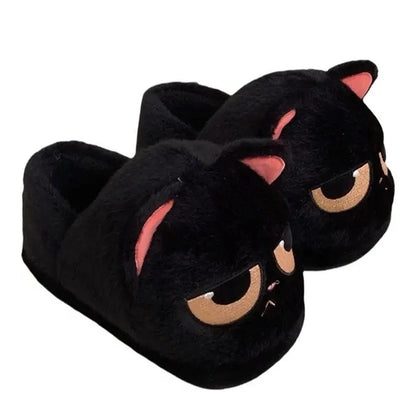 Funki Findz | Shoes | Women's Black Cat Winter Soft Slippers